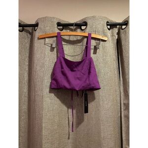 NWT Women's Lulu's Purple Cropped Tank Top and Pant Set